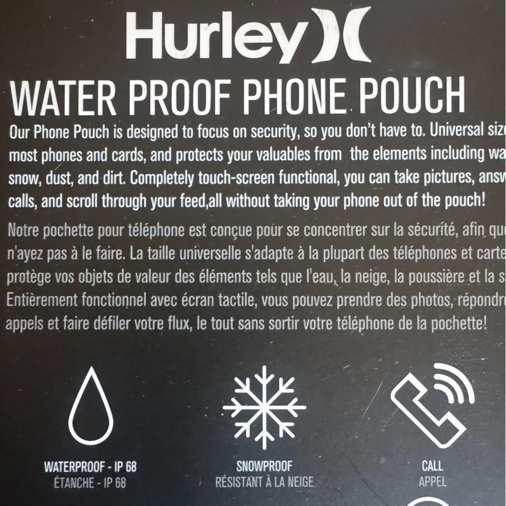 Hurley Blue/green tropical Case w/ lanyard🌴Durable Protective waterproof Cover💦